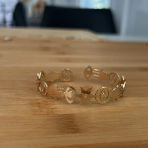 Evil Eye And Hamsa Cuff Bracelet